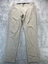 Vuori Meta Pants Mens 32X31 Beige Tech Casual Pants Lightweight Slim Fit Travel
