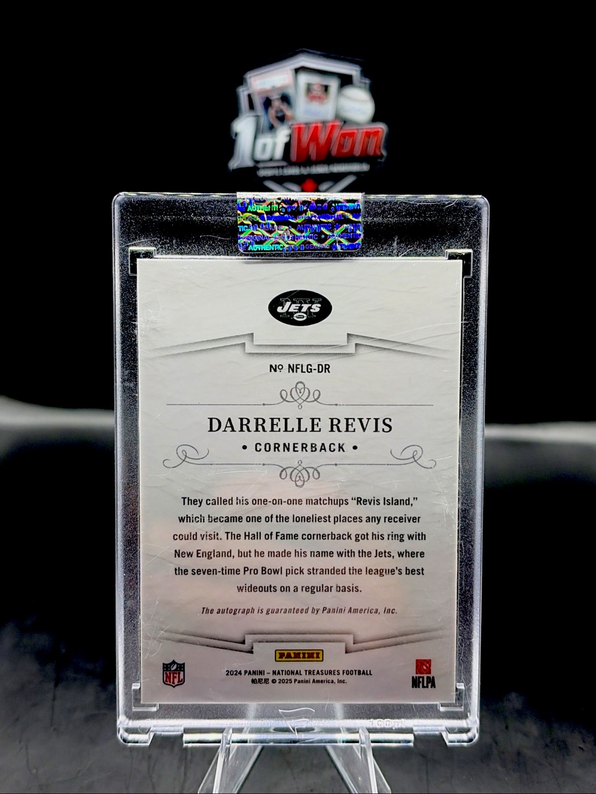 2024 Panini National Treasures DARRELLE REVIS Greatest Signatures AUTO /99  Jets view 2