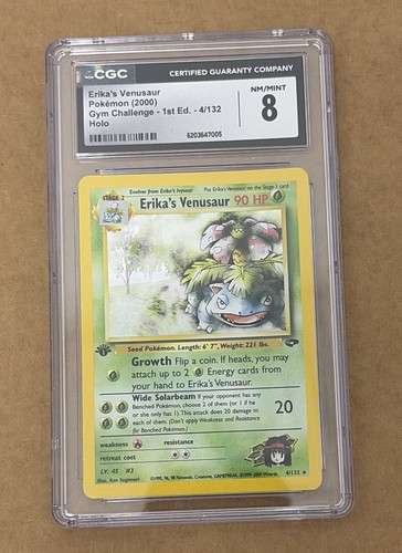 Erika's Venusaur (1st Edition) graded CGC 8 for sale on eBay
