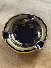 Lindner K&uuml;ps Bavaria Aschenbecher Echt Cobalt Golddekor Vintage Blau