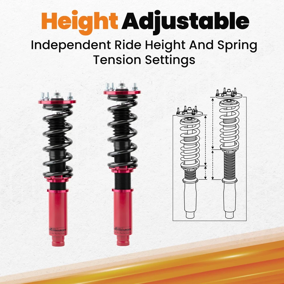 Réglable Hauteur Amortisseurs for Acura TL CL Coupé 1999-2003 - Photo 4/4
