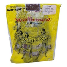 Vintage Walgreens Worthmore 100% Nylon Sheer Pantyhose Toasttone 100-160lbs