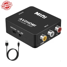 RCA AV to HDMI Converter | S Video to HDMI Converter | Composite CVBS Audio Vide