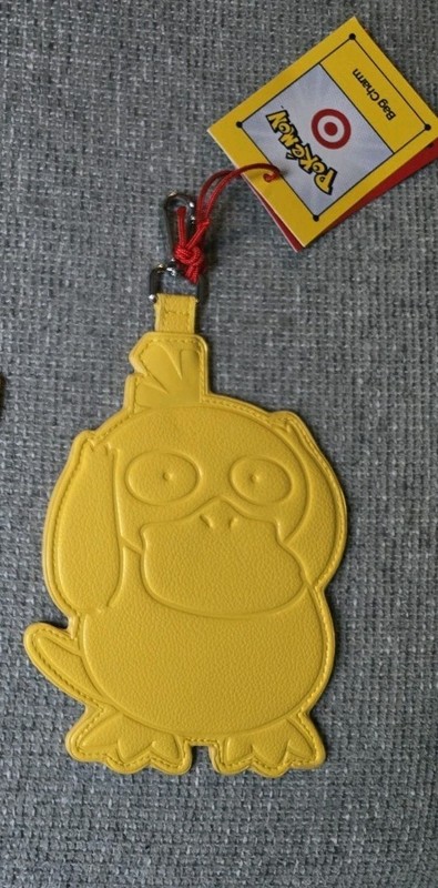 Pokémon x Target Psyduck Faux Leather Bag Charm Travel Luggage Tag