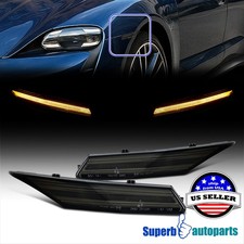 Smoke Led Side Marker Lightssequential Turn For 2020-2025 Porsche Taycan 4s Smoke Led Side Marker Lightssequential Turn For 2020-2025 Porsche Taycan 4s