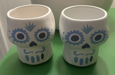 2 DON JULIO Tequila 1942 SKULL Mug - Claudio Limon Design Cup - Day of the Dead