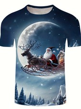 Lässiges Weihnachts-T-Shirt Unisex Sommer Ku...