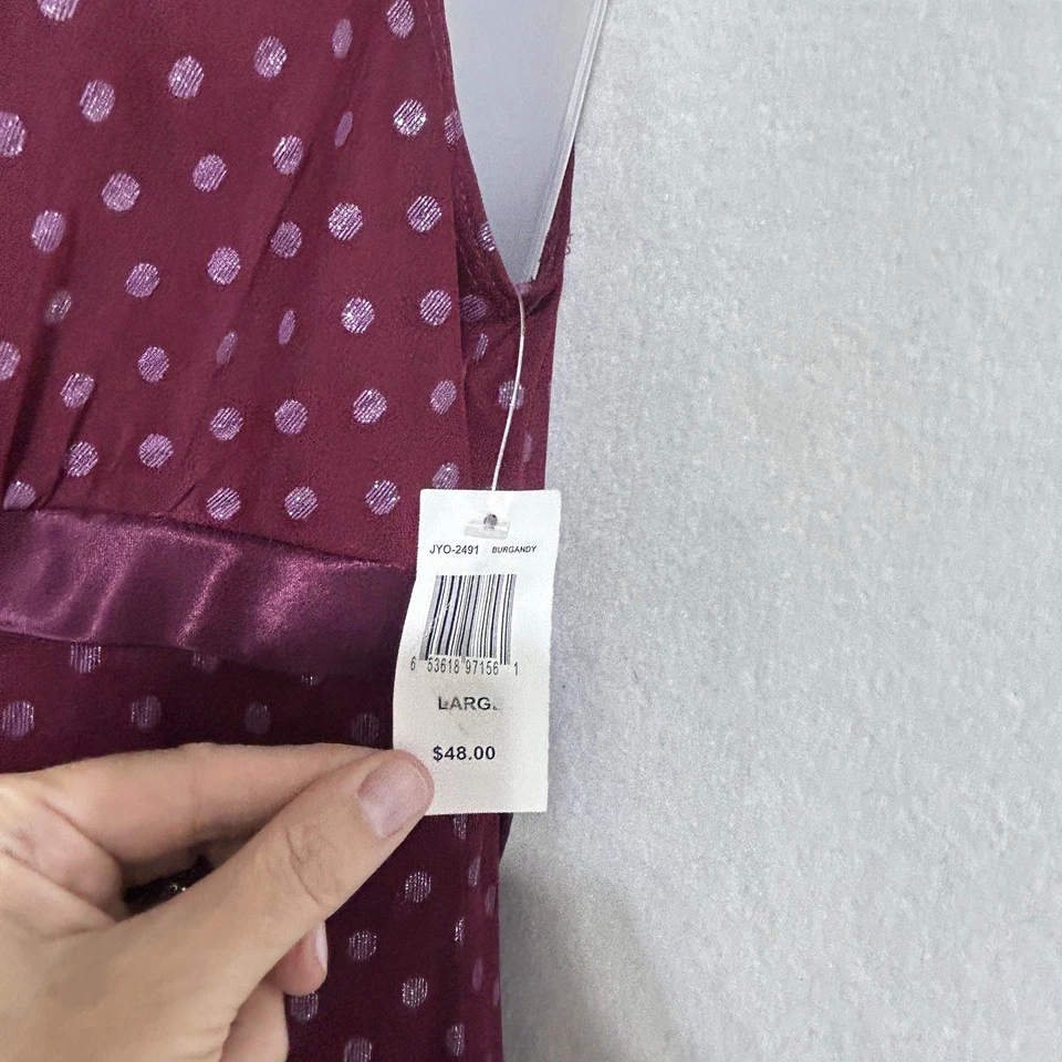 Vestido Y2K Años 90 De Colección L Punto Granate Babydoll Hada Sin Mangas Asimétrico Capricho Foto 4 de 4