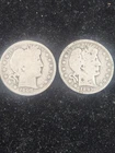 2 (two) BARBER HALVES 1908 O & 1895 P...circ coins.....99 CENTS $$$
