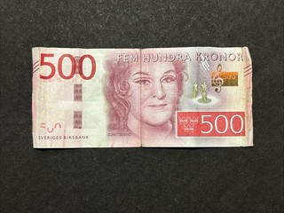 Central Bank Of Sweden 500 Kronor Banknote New Series Lot 2