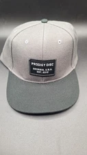 Prodigy Disc Golf Hat Snapback Gray Wool and Acrylic  Patch