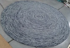 D BLUE / MULTI 8'-0" x 8'-0" Back Stain Rug, Reduced Price 1172765892 IKT633A-8R