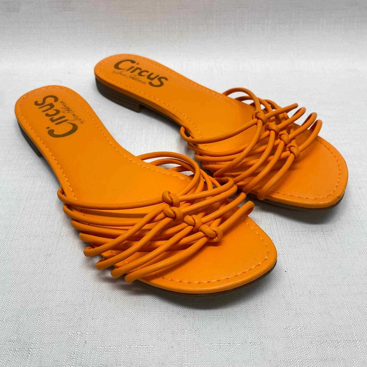 Circus by Sam Edelman Strappy Sandals Neon Orange Women s Size 9 10 EUC