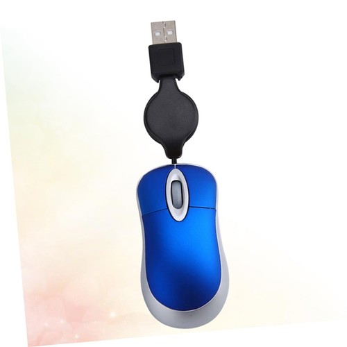 3 Pcs Souris Optique Filaire Mini USB Arc Souris Ordinateur Portable Câble Bleu - Photo 2/9