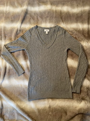 Ann Taylor LOFT Sweater Womens M Grey 