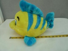 Vtg 13" Large Flounder Fish Disney The Little Mermaid Plush Stuffed Animal Doll
