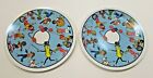 2 Vintage 1980 Mr Peanut Planters Kids Inhp Artisan Ware Melamine Plates Free Sh