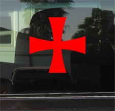 TEMPLAR CROSS VINYL STICKER 