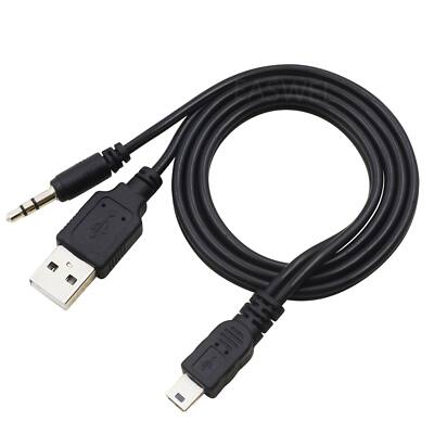 3.5mm USB to Mini USB Aux Cable Power Charger For QFX CS-82 Portable Speaker