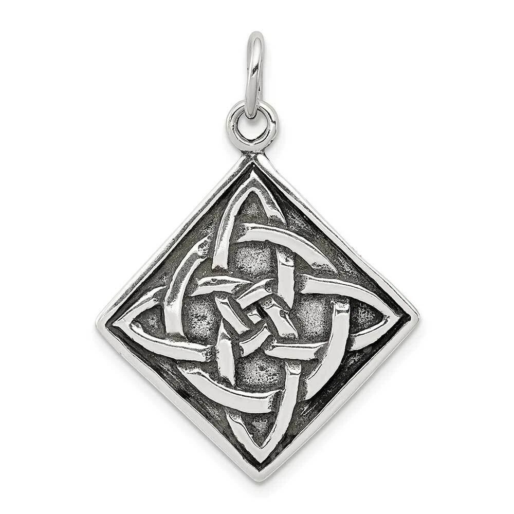 Sterling Silver Celtic Charm 1.1 x 1.4 in. eBay
