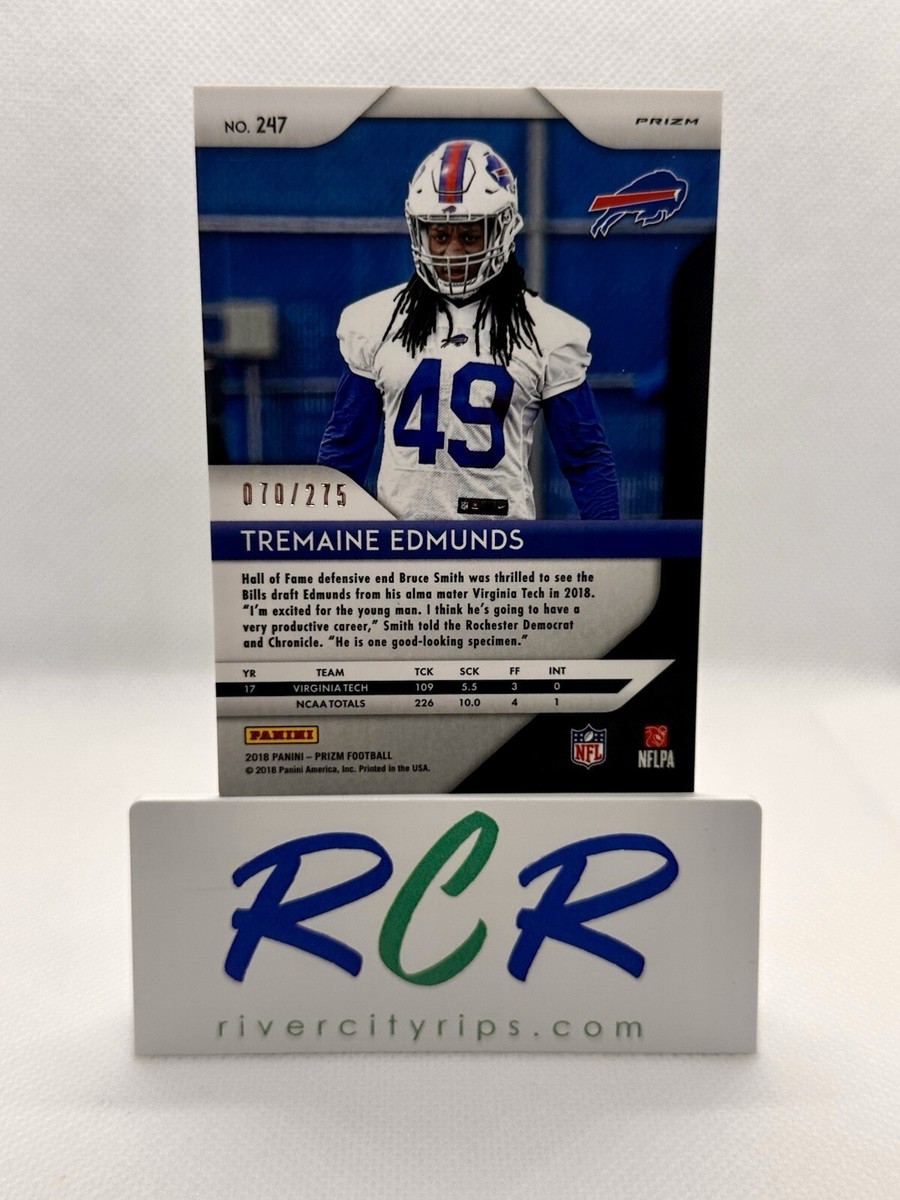 2018 Panini Prizm - Rookie Tremaine Edmunds #247 Hyper Prizm