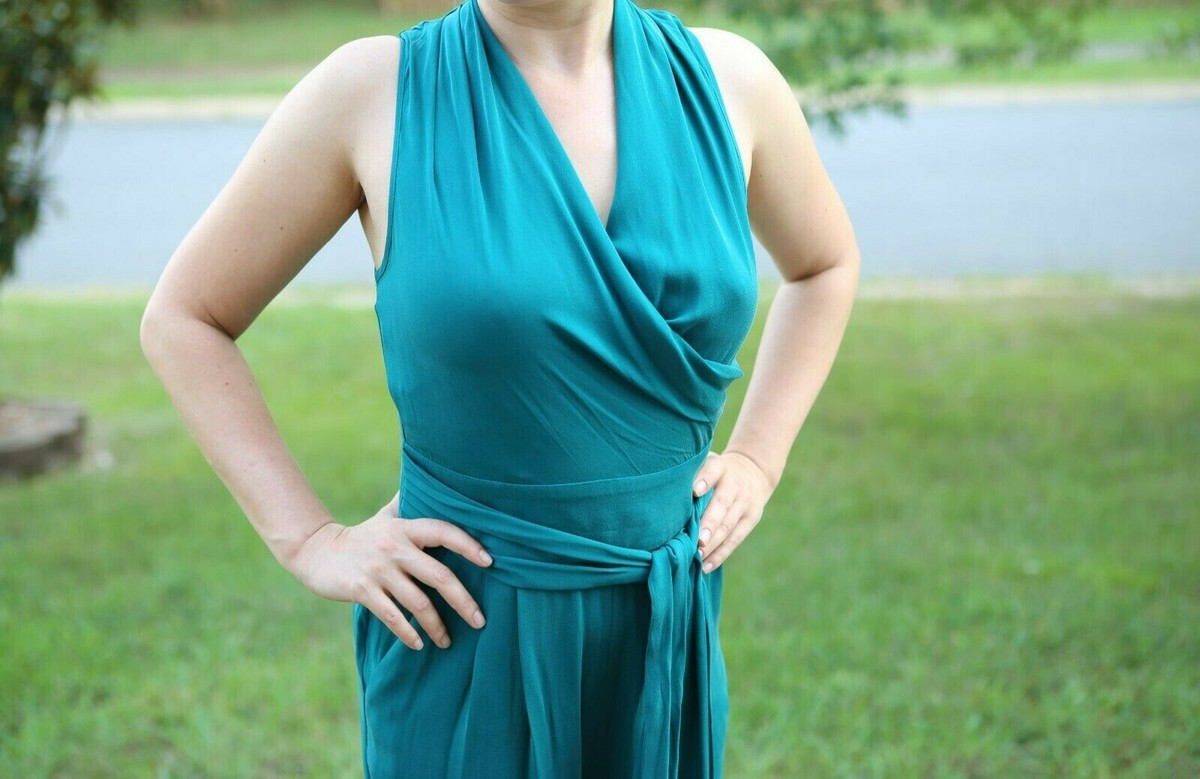 Women's Long Dress Marion Jumpsuit Catherine Malandrino Size 2 Green Silk New | eBay Women's Long Dress Marion Jumpsuit Catherine Malandrino Size 2 Green Silk New | eBay