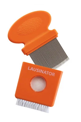 Original Lausinator Läusekamm gegen Läuse & Nissen mit Metallzinken, Lupe, Hülle
