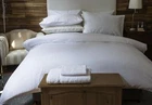 Hotel Living Look 540 Thread Count Egyptian Cotton Satin Stripe Bed Linen White