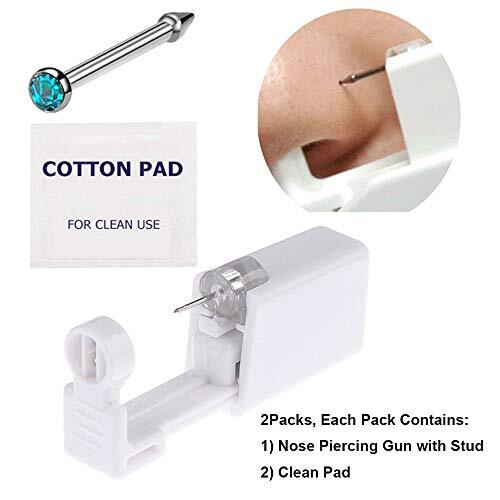 2 Pack Nose Piercing Disposable Self Ear Nose Piercing Kit Painless eBay