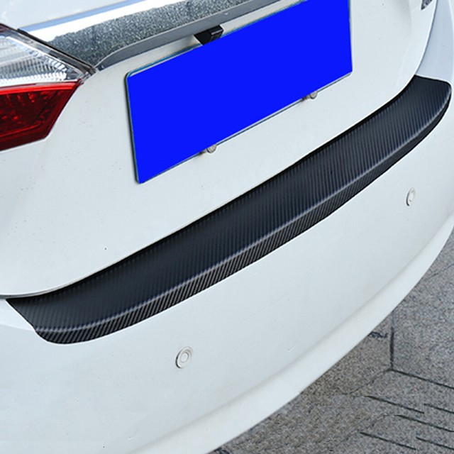 For Tiguan Mk2 2018 2021 Car PU Rear Bumper Protector Plate Cover Trim