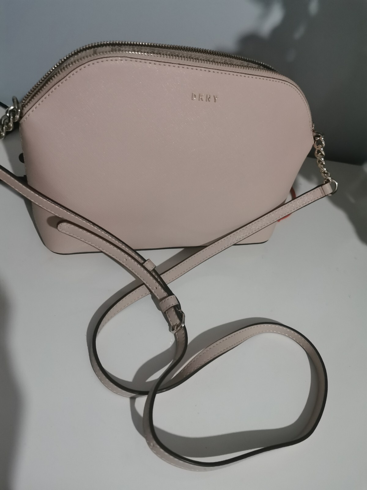 DKNY Designer KaryMD Dome CrossBody Bag in Baby PINK for sale online