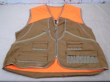 Vintage Mount'n Prairie Vest Mens XL Brown Hunting Brown Pockets Gamebag Orange