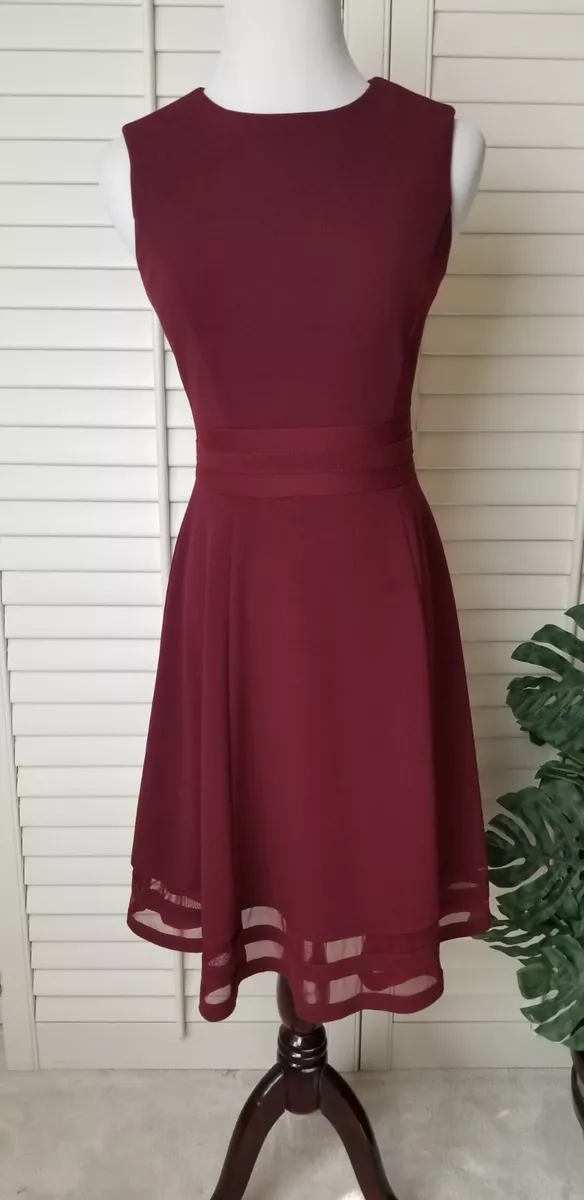 Burgundy calvin klein sale dress