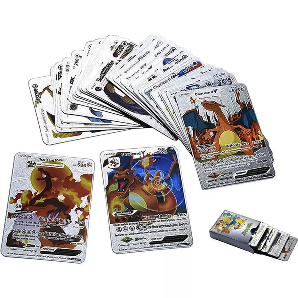 55PCS Pokemon Card Foil GOLD PACK 55 CARDS TCG GX Vmax GX Card