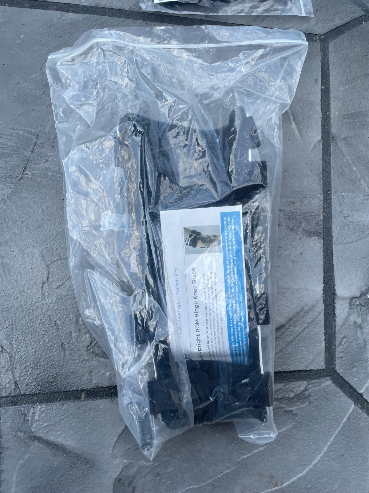 New ISO Preferred Medium Left M/LT OA Dual Upright ROM Hinge Knee Brace & Sleeve