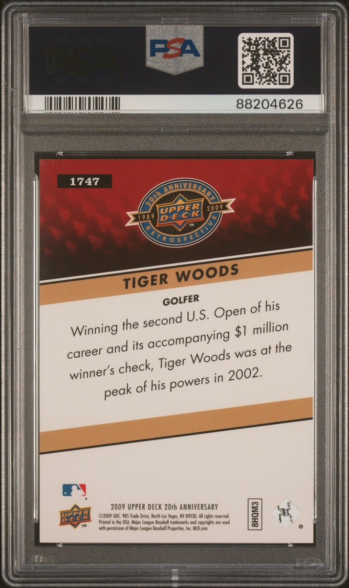 2009 Upper Deck 20th Anniversary #1747 Tiger Woods PSA 9 Mint POP