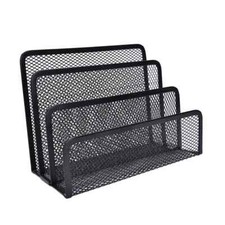 File Holder Organizer Black Mesh Letter Sorter Document Tray Desk Office Tray