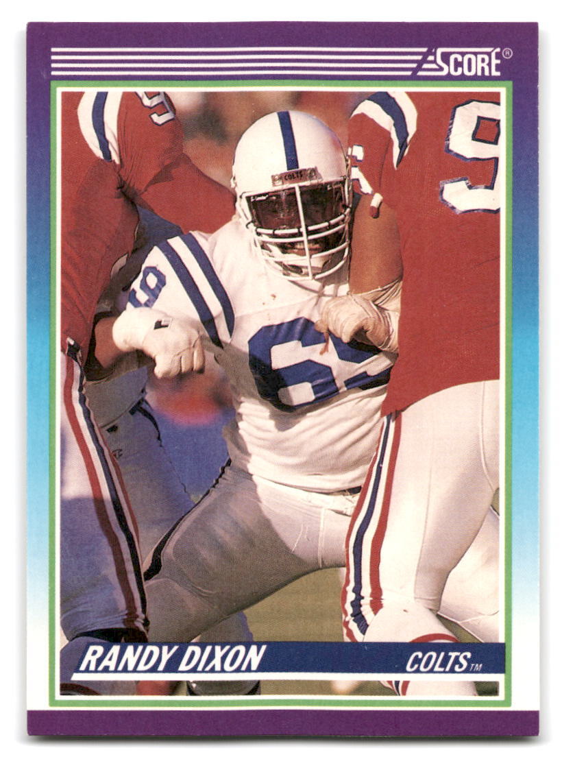 Randy Dixon 1990 Score FOOTBALL #520 Indianapolis Colts Rookie RC