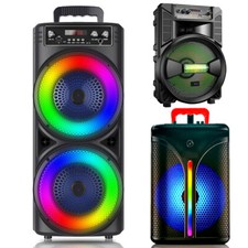 8" 8.5" 6000W Bluetooth Speaker Sub woofer Heavy Bass Sound System Party  Mic