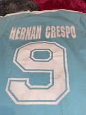 Vtg 90s ARGENTINA HERNAN CRESPO #9 Futbol Soccer Team Jersey Shirt M Kit Pitch