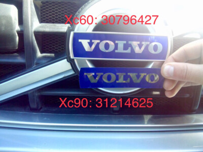 Autocollant Emblème Calandre Noir Pour Volvo XC60 2021-2025 - Style Piano, Facile à Poser