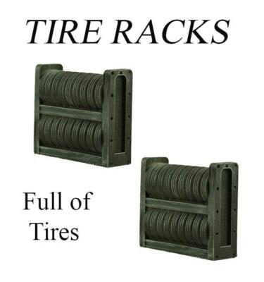 HO scale Tire Storage Racks FULL of Tires 2 Pack comes Painted 1/87 ...