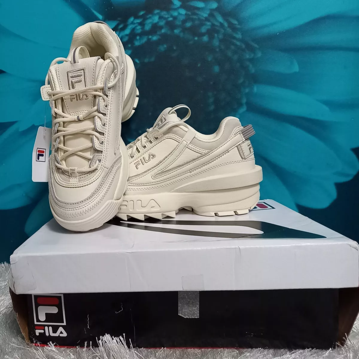 FILA Disruptor II EXP Trainers in Off White Women s Size UK 6.5 US 9 EU 40