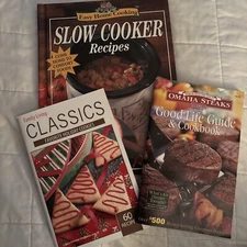Slow Cooker, Classic Cookies And Omaha Steaks Cookbooks - Recipe Cards