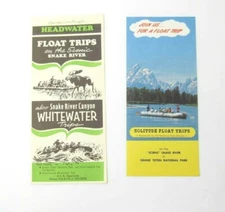 Vtg Lot of 2 George Northrop's Headwater Float Trips Scenic Snake River Brochure