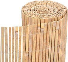 3/4M Slatted Bamboo Fence Panel Privacy Garden Screening Roll Natural Slat Roll