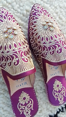 Women's slippers Moroccan slippers flat mules Morocco slip ons ...