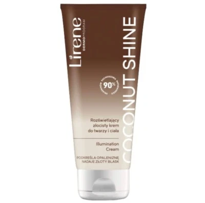 Lirene coconut shine illuminating golden face/body cream 150ml