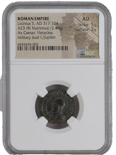 西暦286-310年ローマ帝国 マキシミアヌス BI Nummus NGC認証
