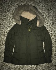 Lauren Quilted Down Parka W/faux Fur Trim On Removable Hood.